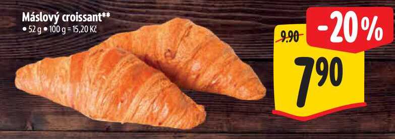 Máslový croissant, 52 g