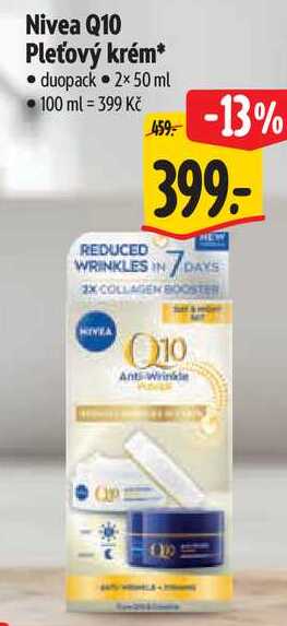 Nivea Q10 Pleťový krém, 2x 50 ml