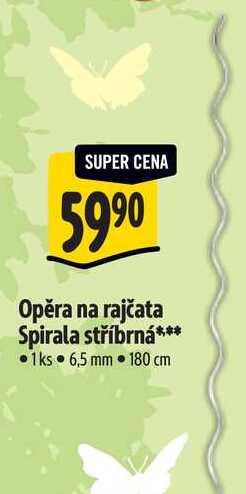 Opěra na rajčata Spirala stříbrná