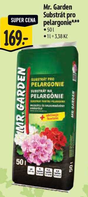 Mr. Garden Substrát pro pelargonie, 50 l