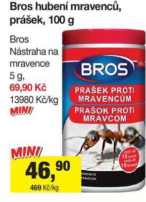 Bros hubení mravenců, prášek, 100 g