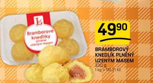 BRAMBOROVÝ KNEDLÍK PLNĚNÝ UZENÝM MASEM 330 g 