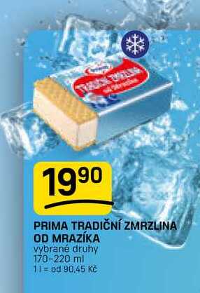 PRIMA TRADIČNÍ ZMRZLINA OD MRAZÍKA vybrané druhy 170-220 ml