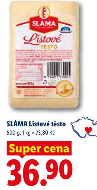 SLÁMA Listové těsto, 500 g