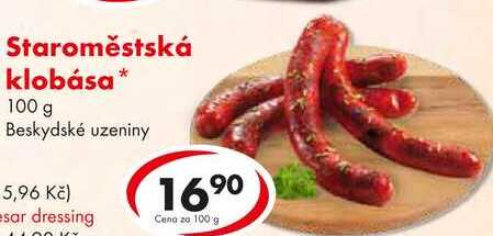 Staroměstská klobása,  100 g  