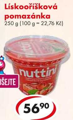 Lískooříšková pomazánka, 250 g  