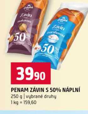 PENAM ZÁVIN S 50% NÁPLNÍ 250 g vybrané druhy