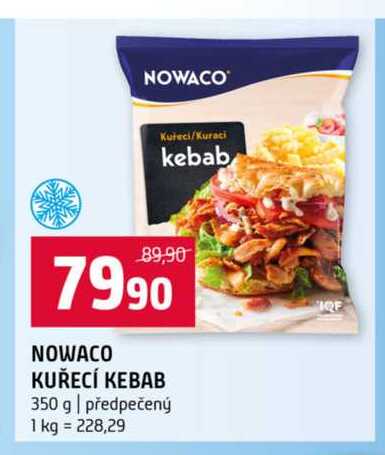 NOWACO KUŘECÍ KEBAB 350 g předpečený 