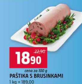 PAŠTIKA S BRUSINKAMI 100g