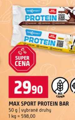 MAX SPORT PROTEIN BAR 50 g vybrané druhy 