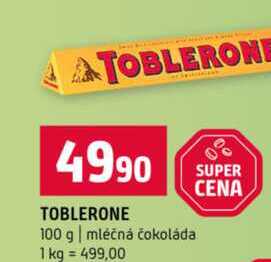 TOBLERONE 100 g mléčná čokoláda 