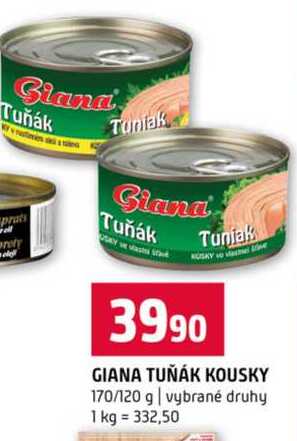 GIANA TUŇÁK KOUSKY 170/120 g vybrané druhy