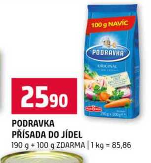 PODRAVKA PŘÍSADA DO JÍDEL 190 g + 100 g 