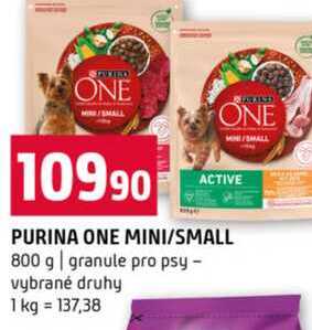 PURINA ONE MINI SMALL 800 g granule pro psy vybrané druhy