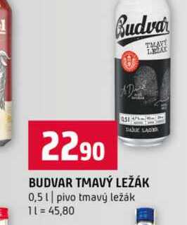 BUDVAR TMAVÝ LEŽÁK 0,5l pivo tmavý ležák