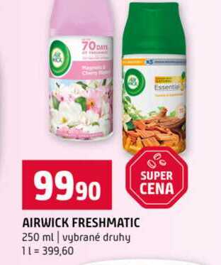 AIRWICK FRESHMATIC 250 ml vybrané druhy