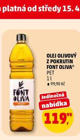OLEJ OLIVOVÝ Z POKRUTIN FONT OLIVA, 1 l