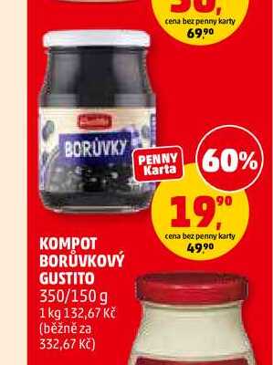 KOMPOT BORŮVKOVÝ GUSTITO, 350 g