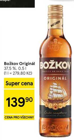 Božkov Originál 37.5 %, 0.5 l
