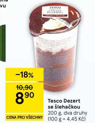 Tesco Dezert se šlehačkou, 200 g 