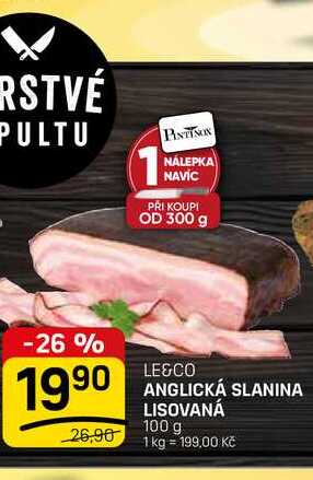ANGLICKÁ SLANINA LISOVANÁ 100 g 