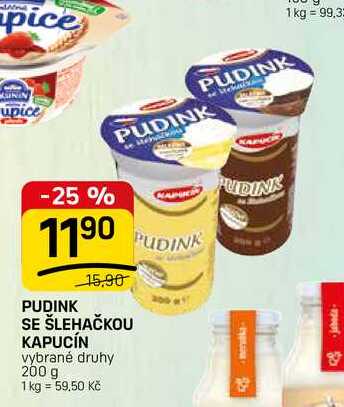 PUDINK SE ŠLEHAČKOU KAPUCÍN vybrané druhy 200 g 