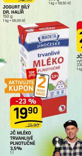 JČ MLÉKO TRVANLIVÉ PLNOTUČNÉ 3,5% 1l