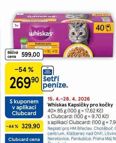 Whiskas Kapsičky pro kočky, 40× 85 g