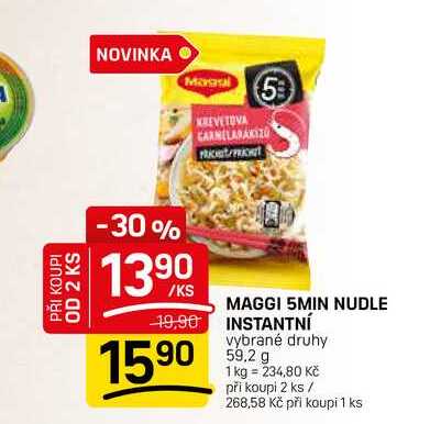 MAGGI 5MIN NUDLE INSTANTNÍ vybrané druhy 59,2 g 