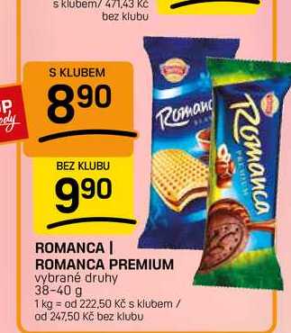 ROMANCA PREMIUM vybrané druhy 38-40 g 
