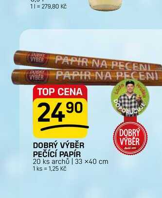 DOBRÝ VÝBĚR PEČÍCÍ PAPÍR 20 ks archů | 33 ×40 cm 1 ks