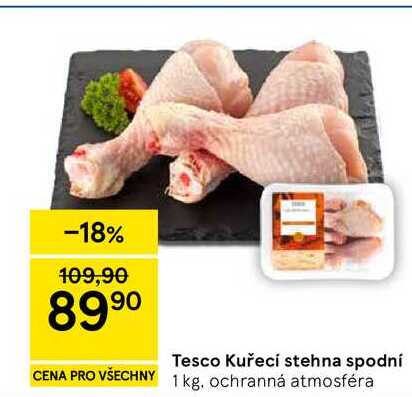 Tesco Kuřecí stehna spodní, 1 kg