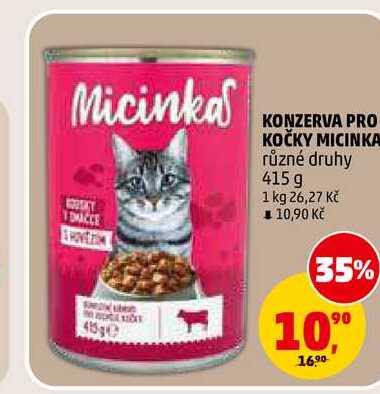 KONZERVA PRO KOČKY MICINKA, 415 g