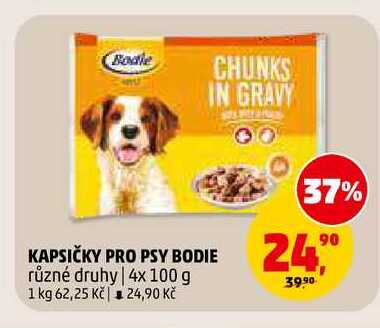 KAPSIČKY PRO PSY BODIE, 4x 100 g 