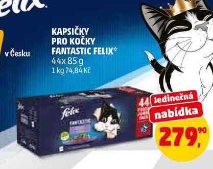 KAPSIČKY PRO KOČKY FANTASTIC FELIX, 44x 85 g
