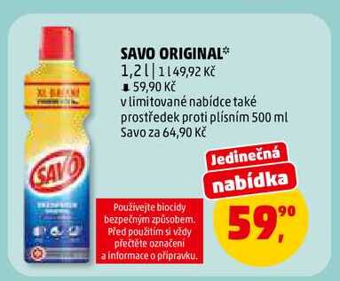 SAVO ORIGINAL, 1,2 l