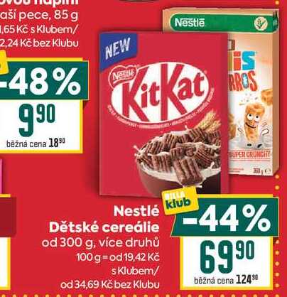 Nestlé Dětské cereálie od 300 g