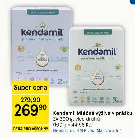 Kendamil Mléčná výživa v prášku, 2x 300 g 