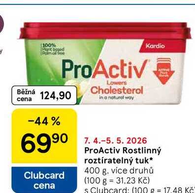 ProActiv Rostlinný roztíratelný tuk, 400 g