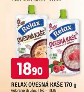 RELAX OVESNÁ KAŠE 170 g 