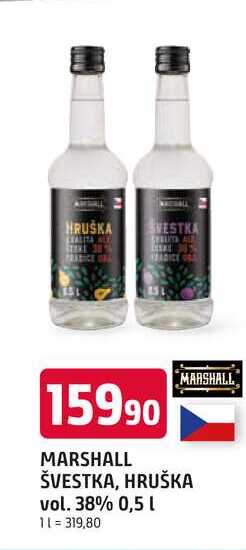 ARSHALL ŠVESTKA, HRUŠKA vol. 38% 0,5l