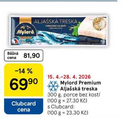 Mylord Premium Aljašská treska, 300 g 