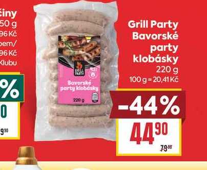 Grill Party Bavorské party klobásky 220g