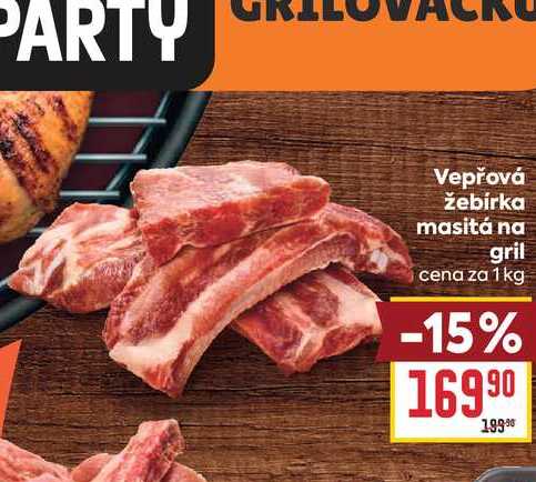 Vepřová Žebírka masitá na gril cena za 1 kg