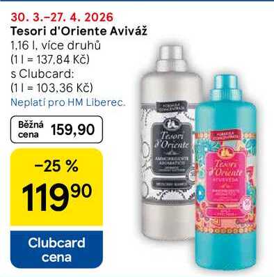 Tesori d'Oriente Aviváž, 1,16 I, více druhů 