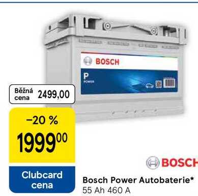 Bosch Power Autobaterie, 55 Ah 460 A