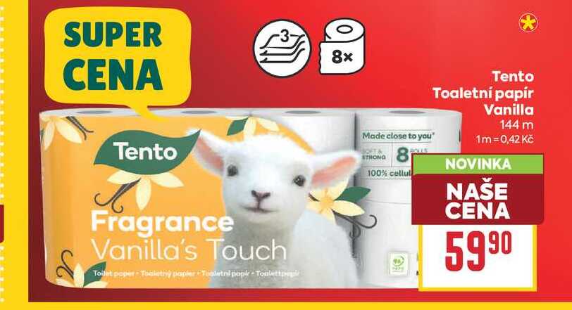 Tento Toaletní papír Vanilla 144 m