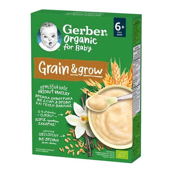 Gerber Organic nemléčná kaše s příchutí vanilky