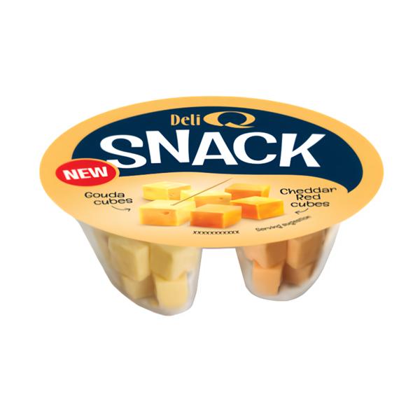 Deli Q Snack Gouda cubes/Cheddar Red cubes