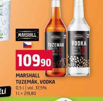 MARSHALL TUZEMÁK, VODKA 0,5l vol. 37,5% 